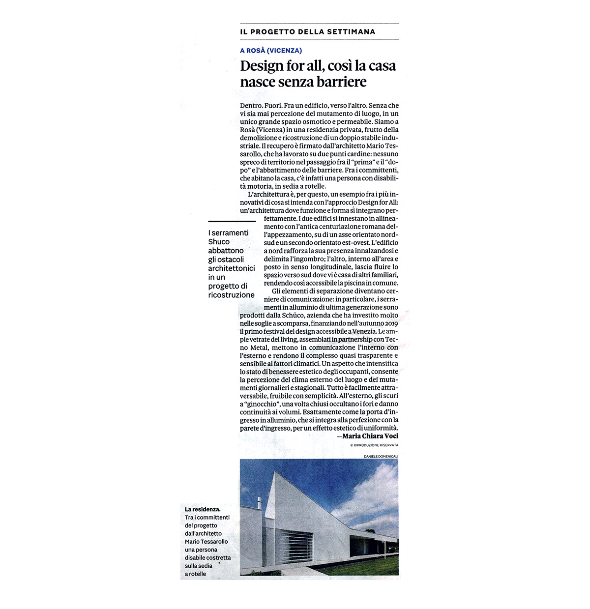 News - Il Sole 24 Ore - arch. Mario Tessarollo