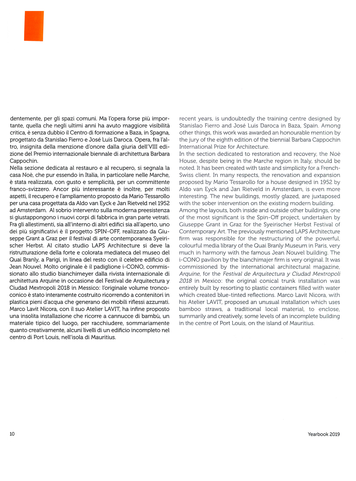 News - Year Book 2018 - arch. Mario Tessarollo
